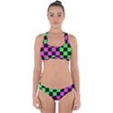 Checkerboard Again 1a Cross Back Hipster Bikini Set View1