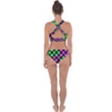 Checkerboard Again 1a Cross Back Hipster Bikini Set View2