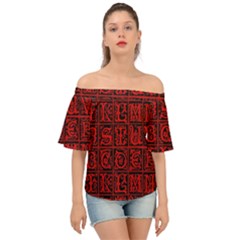 Abc 2 Off Shoulder Short Sleeve Top