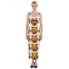 Cat Fitted Maxi Dress by ArtworkByPatrick