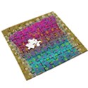 Signs Of Peace  In A Amazing Floral Gold Landscape Wooden Puzzle Square View3