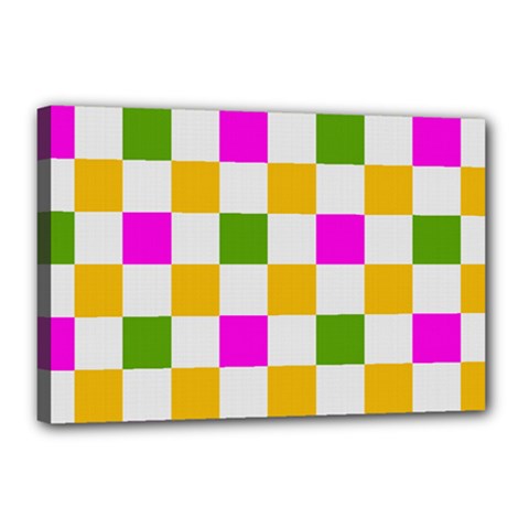 Checkerboard Again 3 Canvas 18  X 12  (stretched) by impacteesstreetwearseven