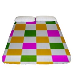 Checkerboard Again 3 Fitted Sheet (king Size) by impacteesstreetwearseven