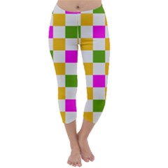 Checkerboard Again 3 Capri Winter Leggings 