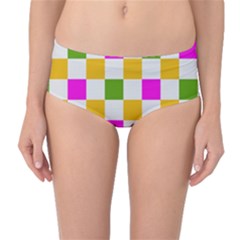 Checkerboard Again 3 Mid-waist Bikini Bottoms by impacteesstreetwearseven