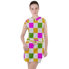 Checkerboard Again 3 Drawstring Hooded Dress by impacteesstreetwearseven