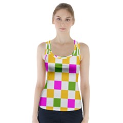 Checkerboard Again 3 Racer Back Sports Top by impacteesstreetwearseven