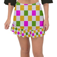 Checkerboard Again 3 Fishtail Mini Chiffon Skirt by impacteesstreetwearseven