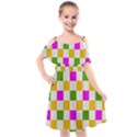 Checkerboard Again 3 Kids  Cut Out Shoulders Chiffon Dress View1