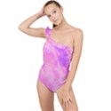 Almostwatercolor Frilly One Shoulder Swimsuit View1