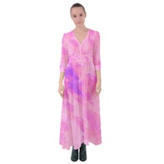 Almostwatercolor Button Up Maxi Dress