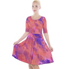 Harshenvironment Quarter Sleeve A-line Dress