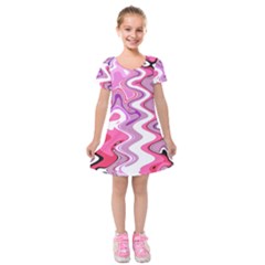 Mylifeinpink Kids  Short Sleeve Velvet Dress