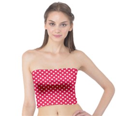 Red With White Polka Dots Tube Top by VeataAtticus