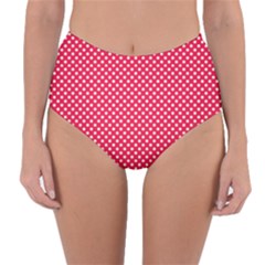 Red With White Polka Dots Reversible High-waist Bikini Bottoms by VeataAtticus