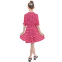 Red with White Polka Dots Kids  All Frills Chiffon Dress View2