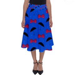 Umbrellas And Bows Perfect Length Midi Skirt by VeataAtticus