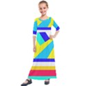 Down Spiral Kids  Quarter Sleeve Maxi Dress View1