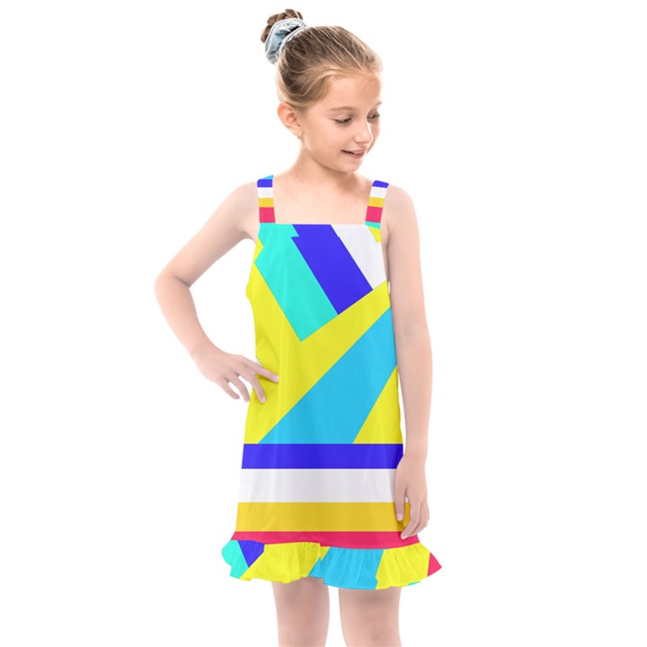 Down Spiral Kids  Overall Dress