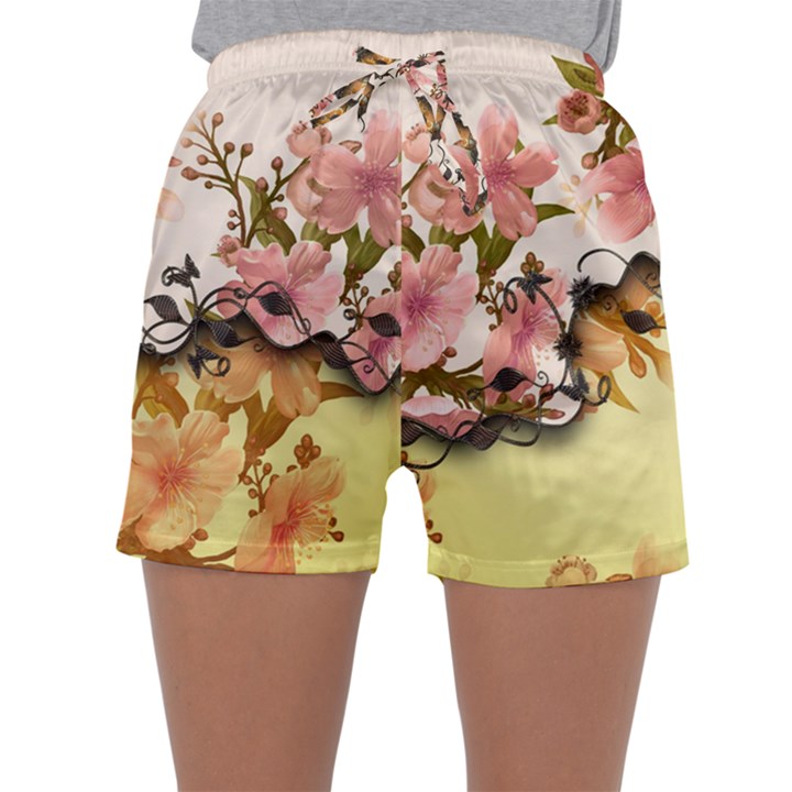 A Touch Of Vintage, Floral Design Sleepwear Shorts