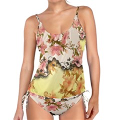 A Touch Of Vintage, Floral Design Tankini Set by FantasyWorld7