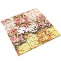 A Touch Of Vintage, Floral Design Wooden Puzzle Square View3