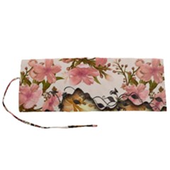 A Touch Of Vintage, Floral Design Roll Up Canvas Pencil Holder (s) by FantasyWorld7