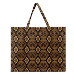 Navajo 1 Zipper Large Tote Bag by ArtworkByPatrick