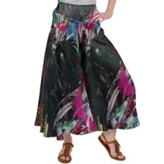 Wild Swans Satin Palazzo Pants