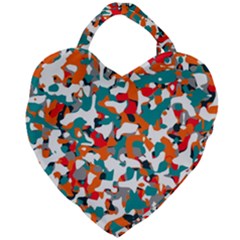 Pop Art Camouflage 1 Giant Heart Shaped Tote