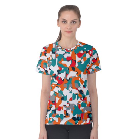 Pop Art Camouflage 1 Women s Cotton Tee by impacteesstreetweareight