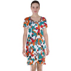 Pop Art Camouflage 1 Short Sleeve Nightdress