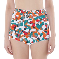 Pop Art Camouflage 1 High-waisted Bikini Bottoms