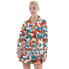 Pop Art Camouflage 1 Women s Long Sleeve Casual Dress