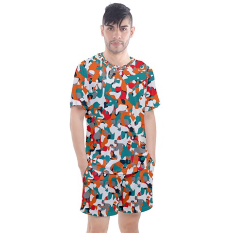 Pop Art Camouflage 1 Men s Mesh Tee And Shorts Set by impacteesstreetweareight