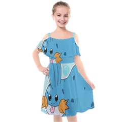 Patokip Kids  Cut Out Shoulders Chiffon Dress