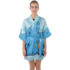 Patokip Quarter Sleeve Kimono Robe by MuddyGamin9