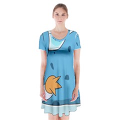 Patokip Short Sleeve V-neck Flare Dress by MuddyGamin9