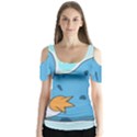 Patokip Butterfly Sleeve Cutout Tee  View1