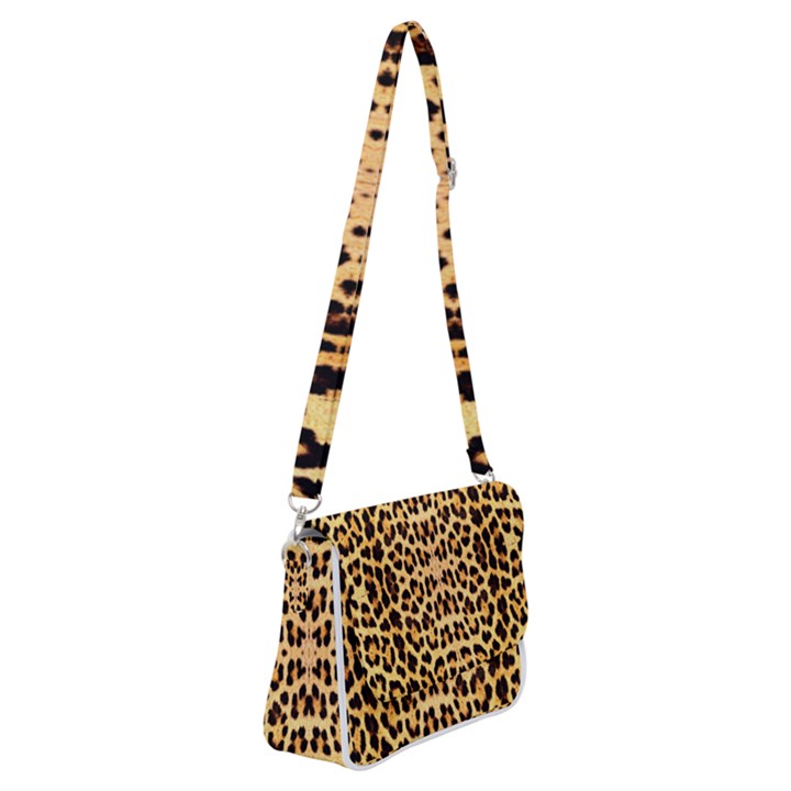 Leopard Skin Shoulder Bag with Back Zipper