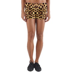 Leopard Skin Yoga Shorts by ArtworkByPatrick