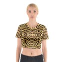 Leopard Skin Cotton Crop Top View1