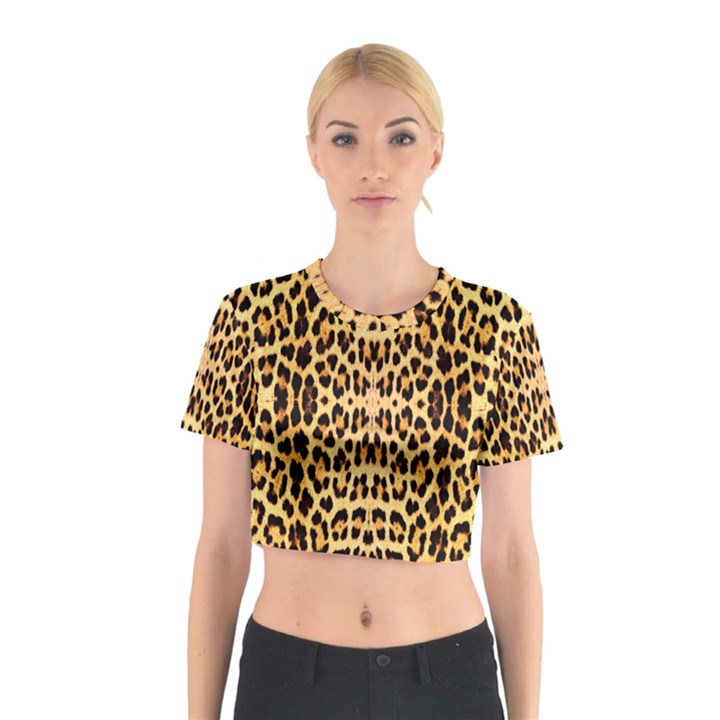 Leopard Skin Cotton Crop Top