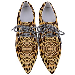 Leopard Skin Pointed Oxford Shoes