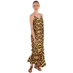 Leopard Skin Cami Maxi Ruffle Chiffon Dress