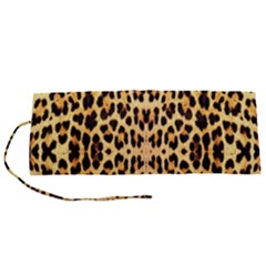 Leopard Skin Roll Up Canvas Pencil Holder (s)