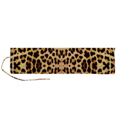 Leopard Skin Roll Up Canvas Pencil Holder (l)