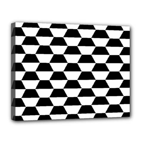 Hexagons Pattern Tessellation Canvas 14  X 11  (stretched) by Mariart