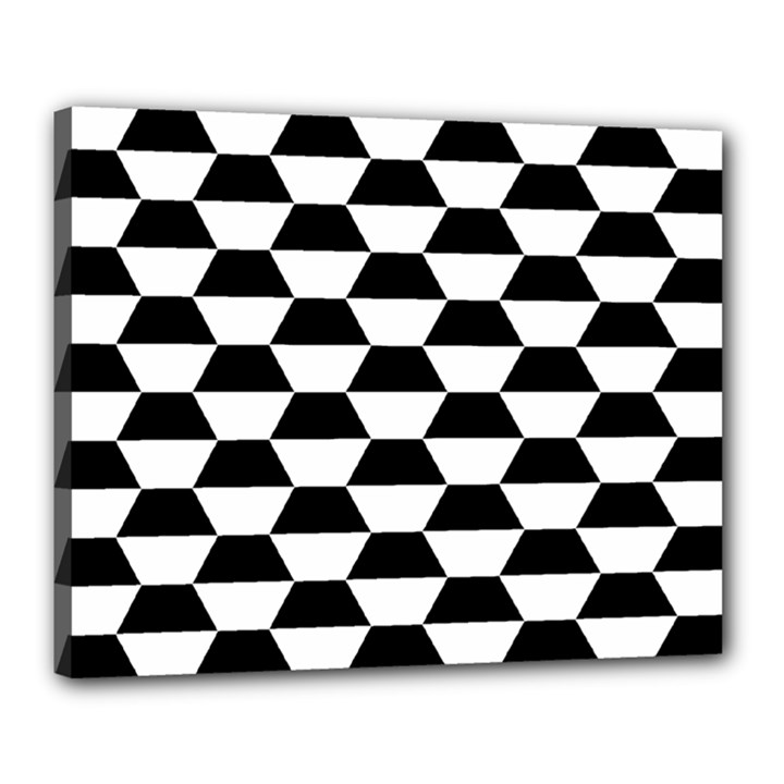 Hexagons Pattern Tessellation Canvas 20  x 16  (Stretched)