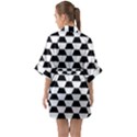 Hexagons Pattern Tessellation Quarter Sleeve Kimono Robe View2